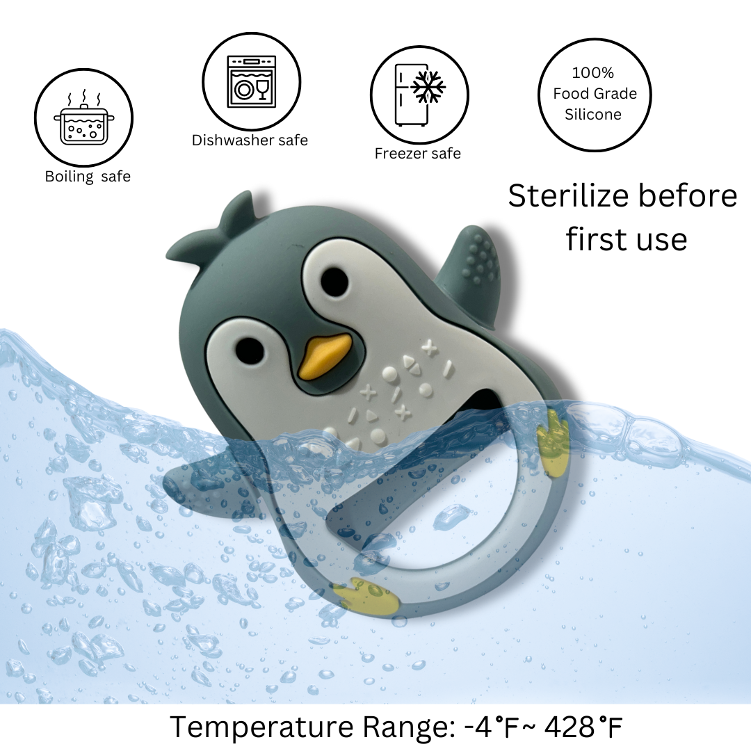 Penguin Teether (Blue)